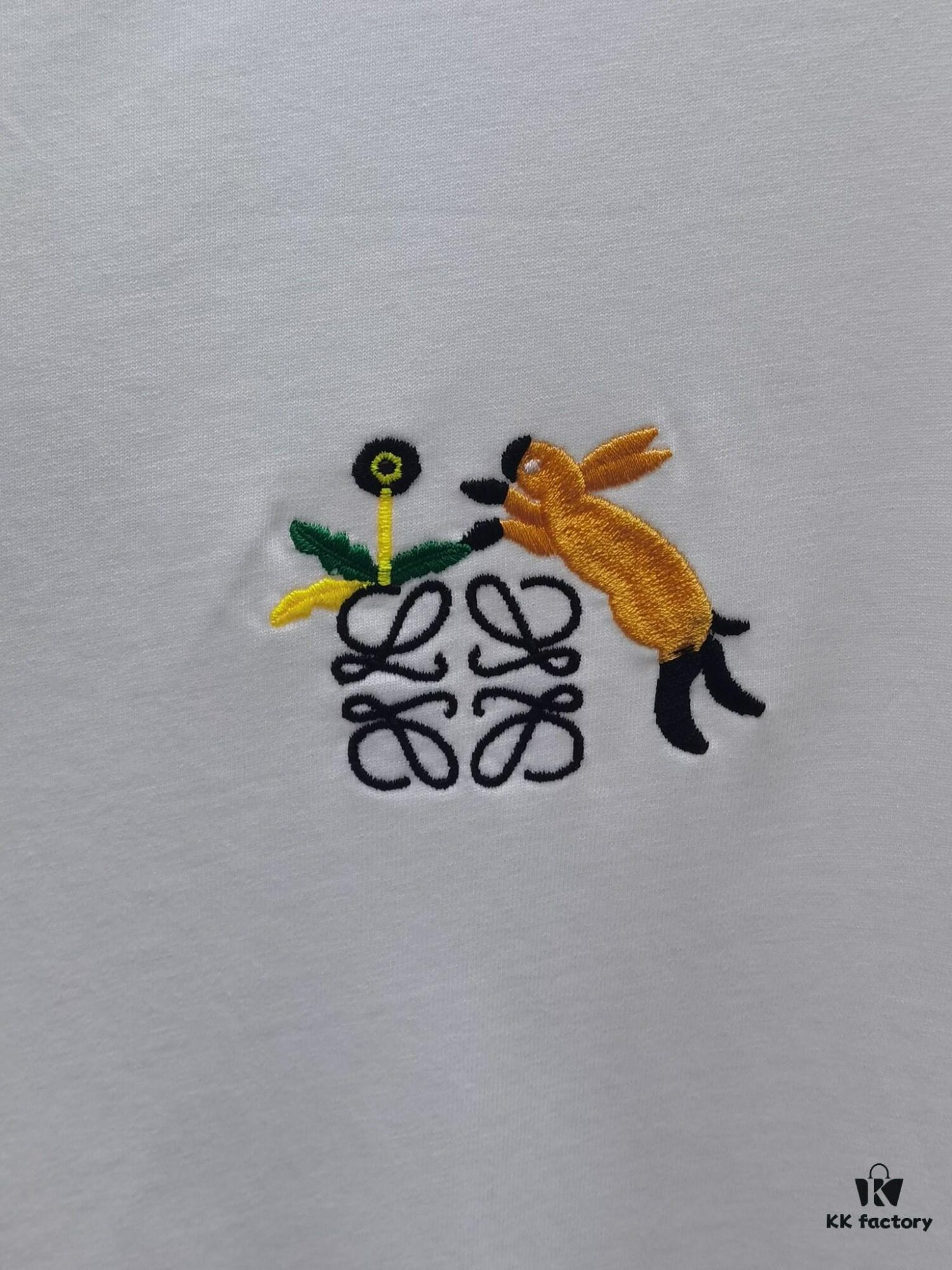 Loewe Embroidered Short Sleeve T-Shirt (Top Quality Version, Different from Standard Stock)