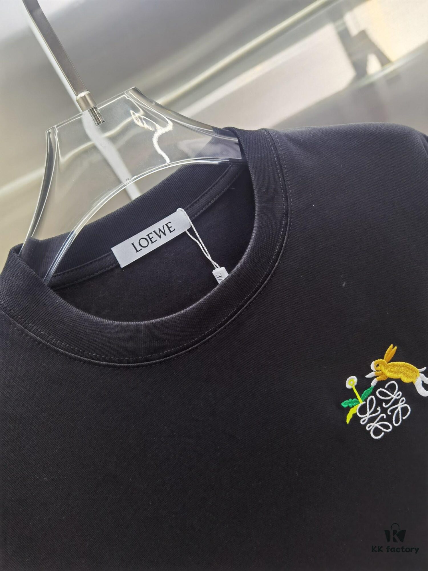 Loewe Embroidered Short Sleeve T-Shirt (Top-tier Quality, Distinguished from Standard Version)