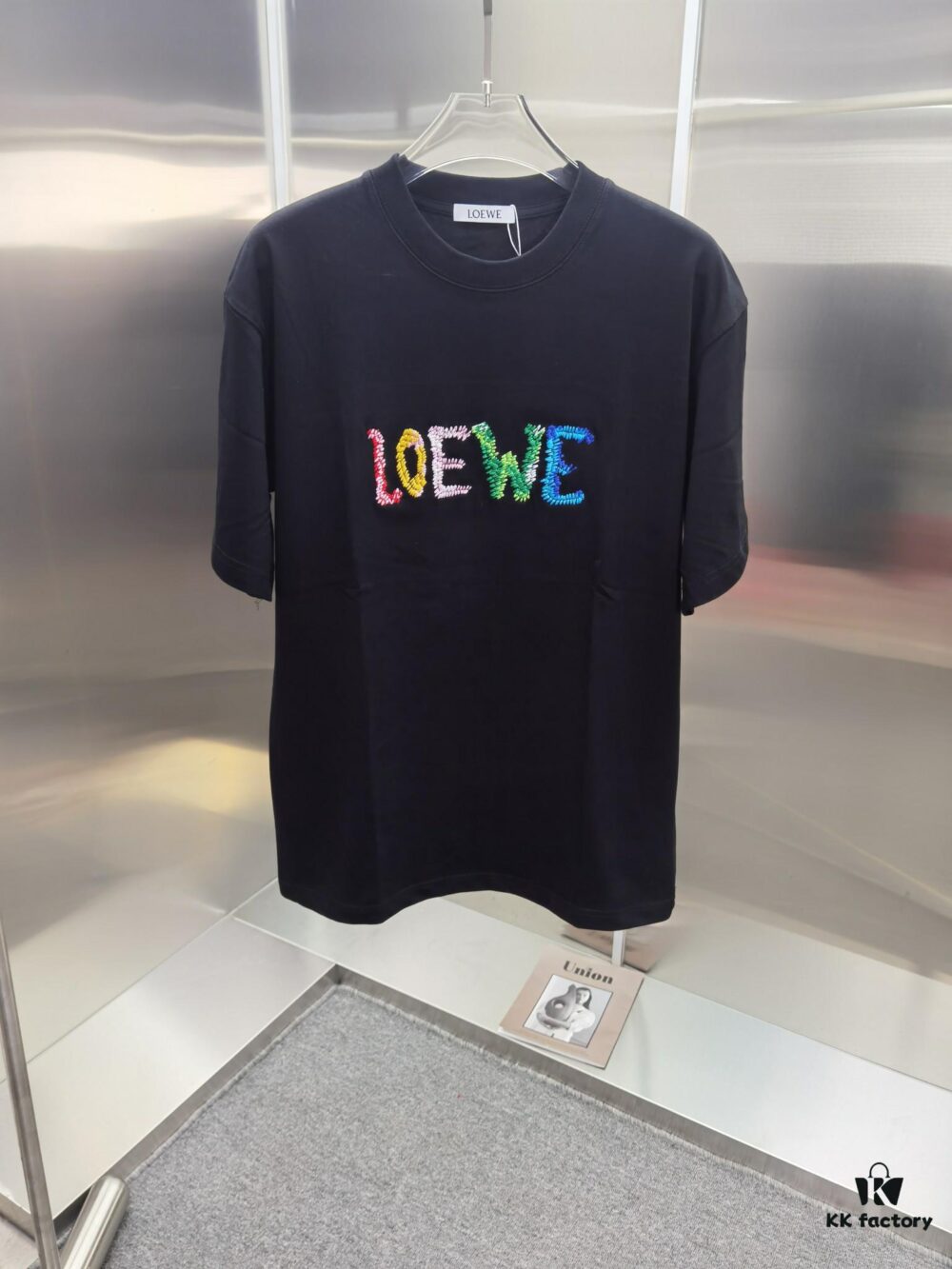 Loewe Embroidered Short Sleeve T-Shirt (Premium Embroidery Version, Distinct from Standard Stock) Unisex Design