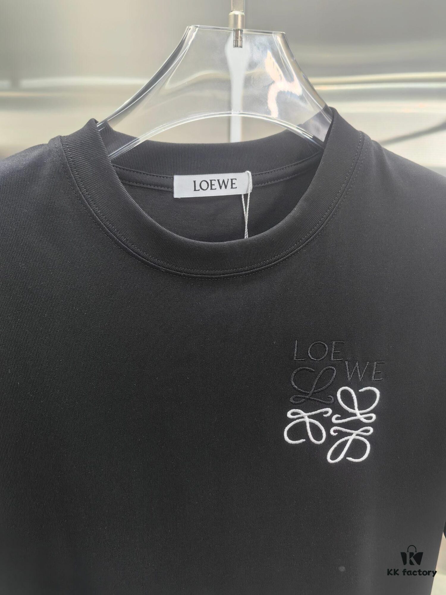 Loewe Embroidered Short Sleeve T-Shirt (Premium Version, Distinct from Standard Stock) - Unisex Design