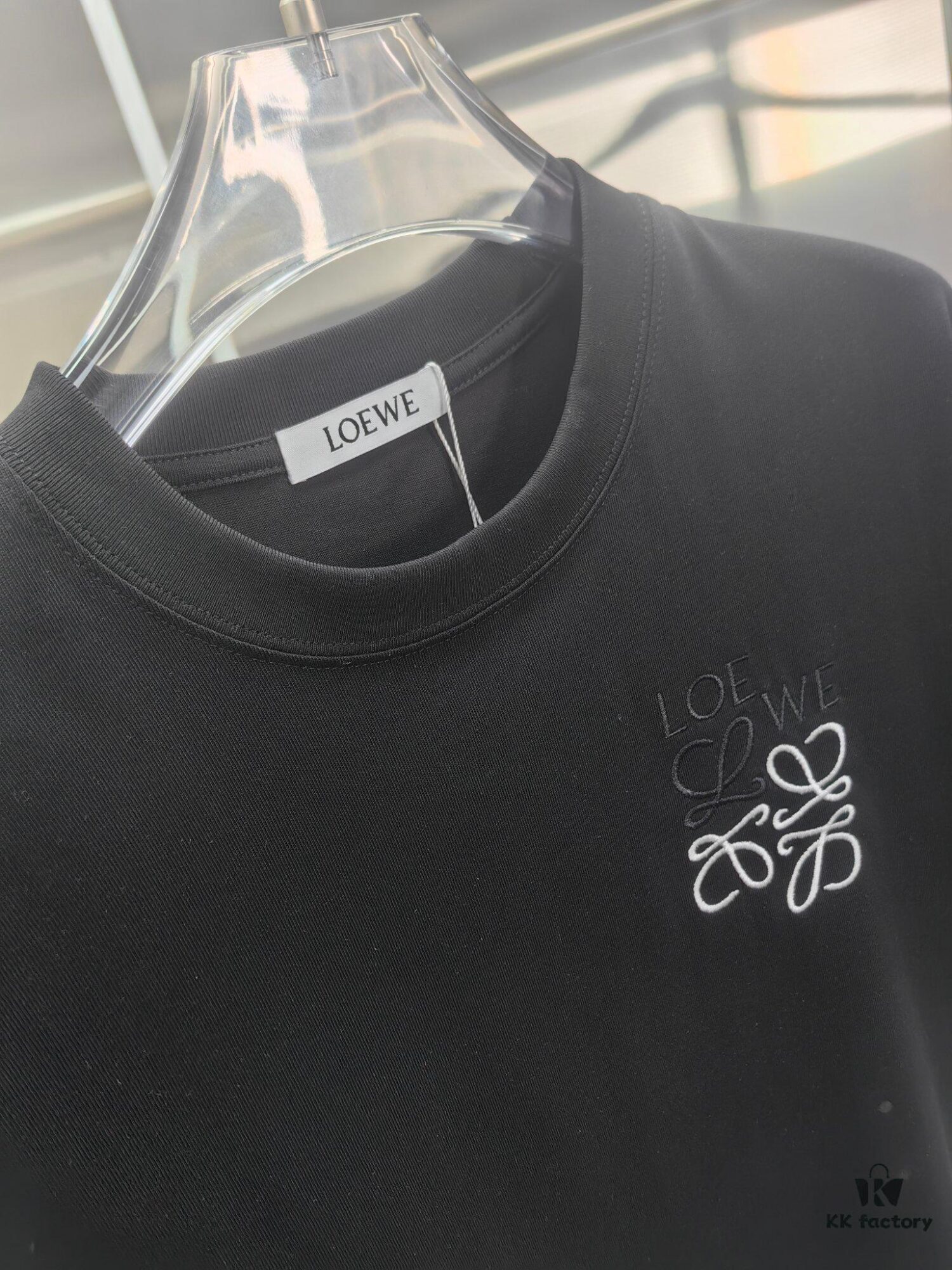 Loewe Embroidered Short Sleeve T-Shirt (Premium Version, Distinct from Standard Stock) - Unisex Design