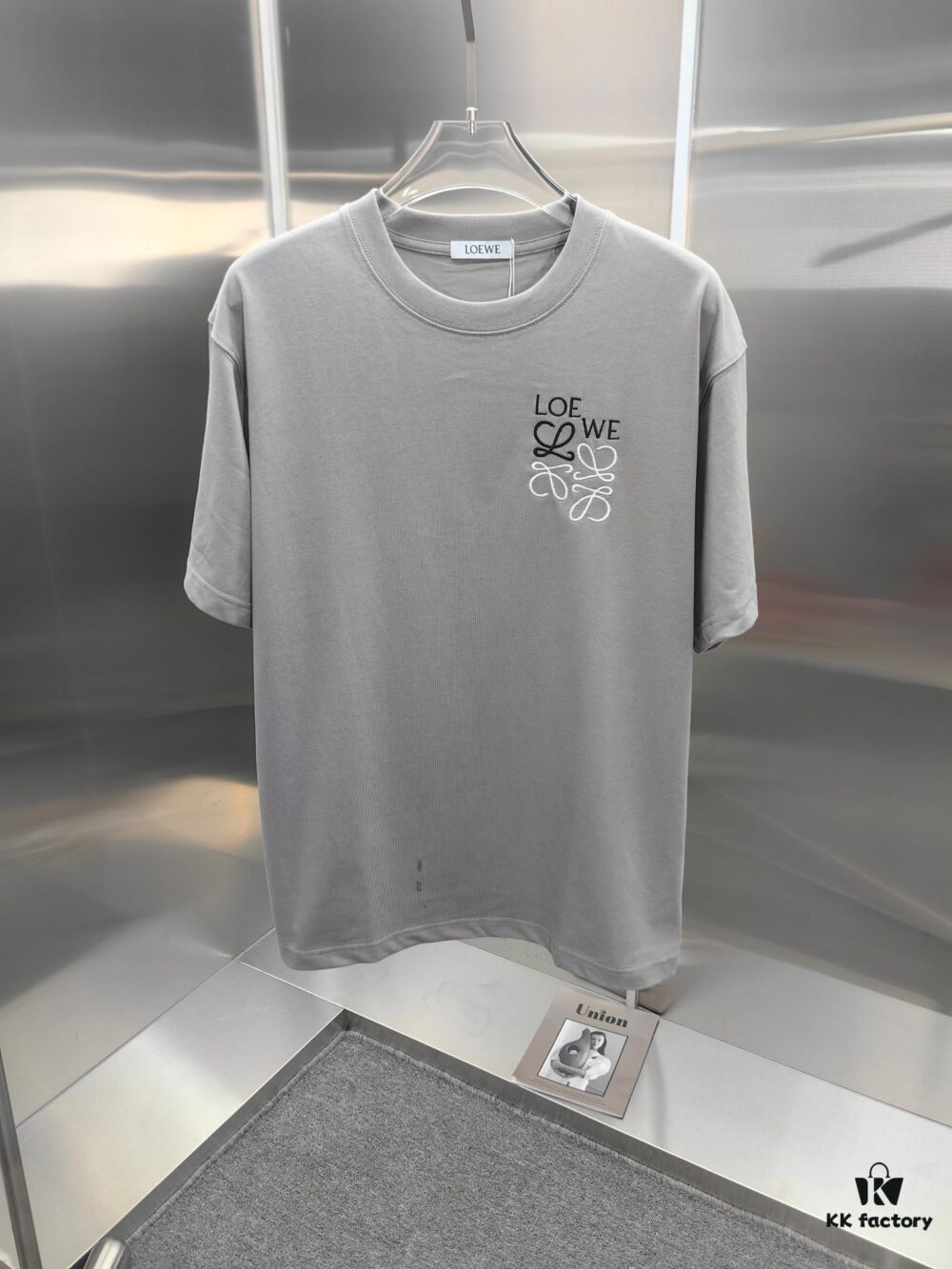 Loewe Embroidered Short Sleeve T-Shirt (Top-tier Version, Distinct from Standard Stock) Unisex 100% Cotton Heavyweight Double Yarn Tee