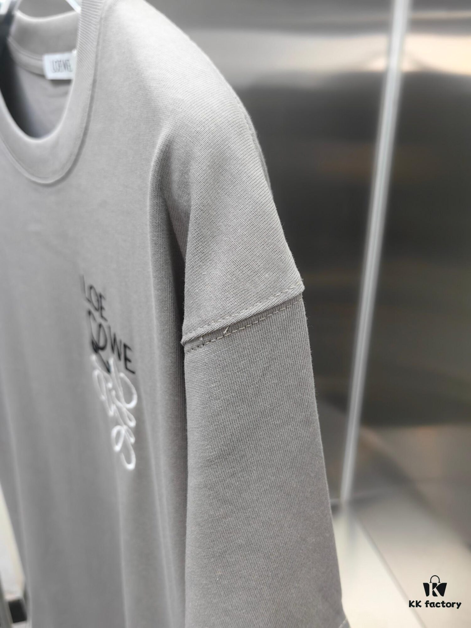 Loewe Embroidered Short Sleeve T-Shirt (Top-tier Version, Distinct from Standard Stock) Unisex 100% Cotton Heavyweight Double Yarn Tee