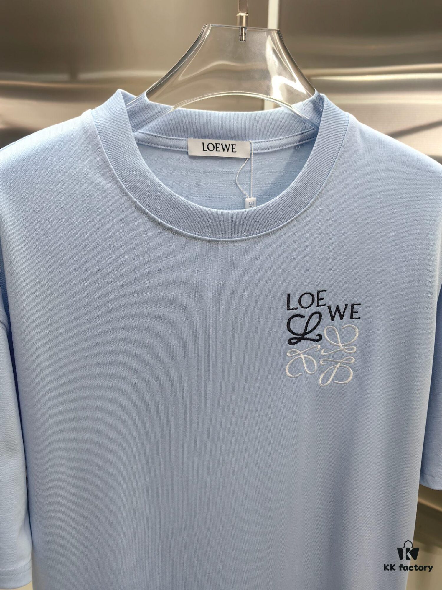Loewe Embroidered Short Sleeve T-Shirt (Premium Version, Distinguished from Standard Stock)