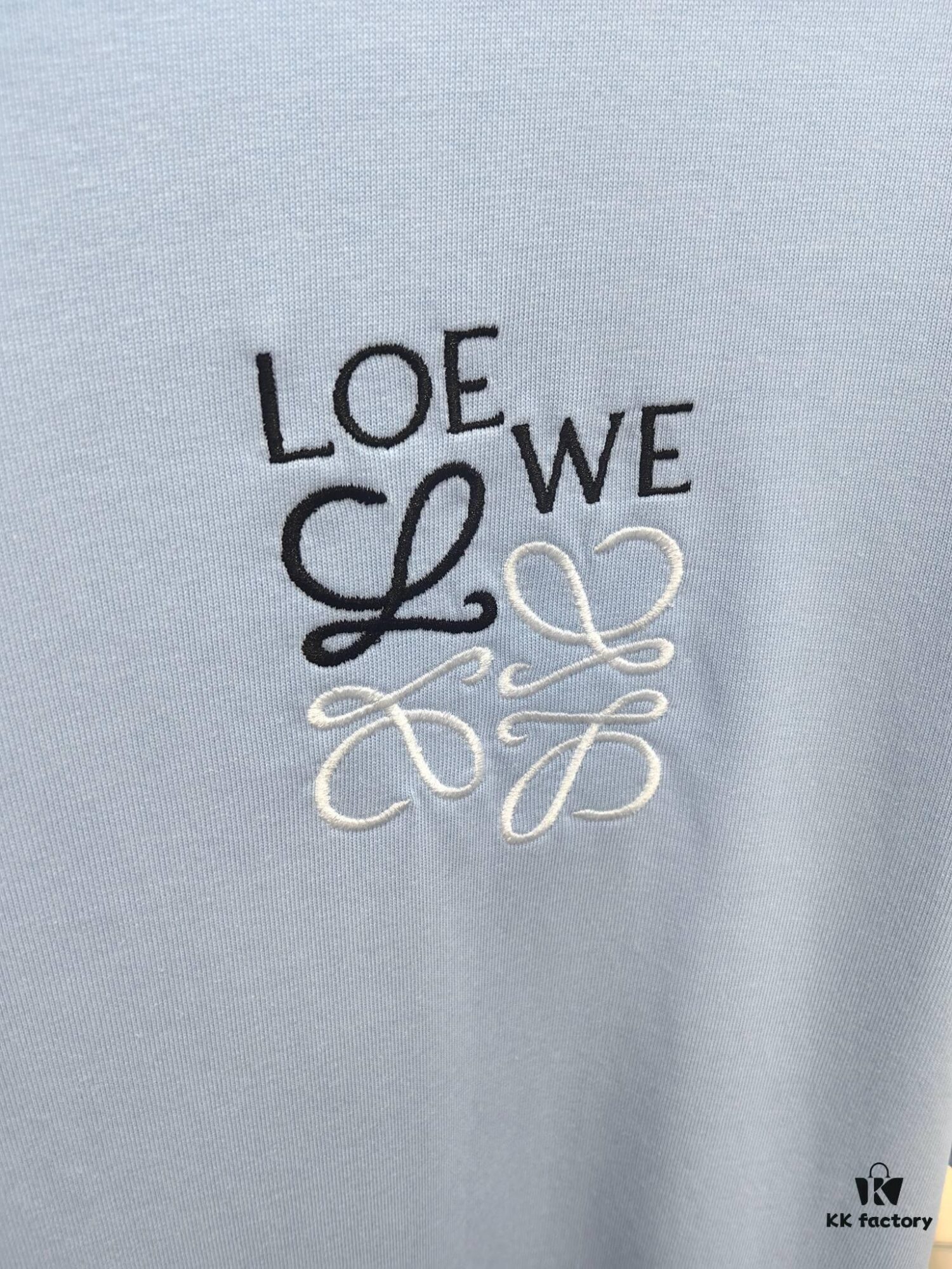 Loewe Embroidered Short Sleeve T-Shirt (Premium Version, Distinguished from Standard Stock)