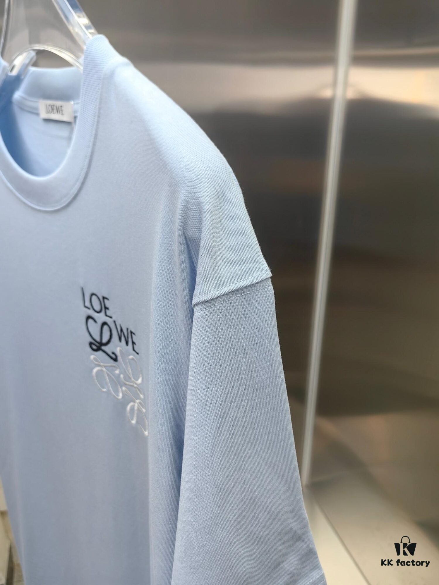 Loewe Embroidered Short Sleeve T-Shirt (Premium Version, Distinguished from Standard Stock)