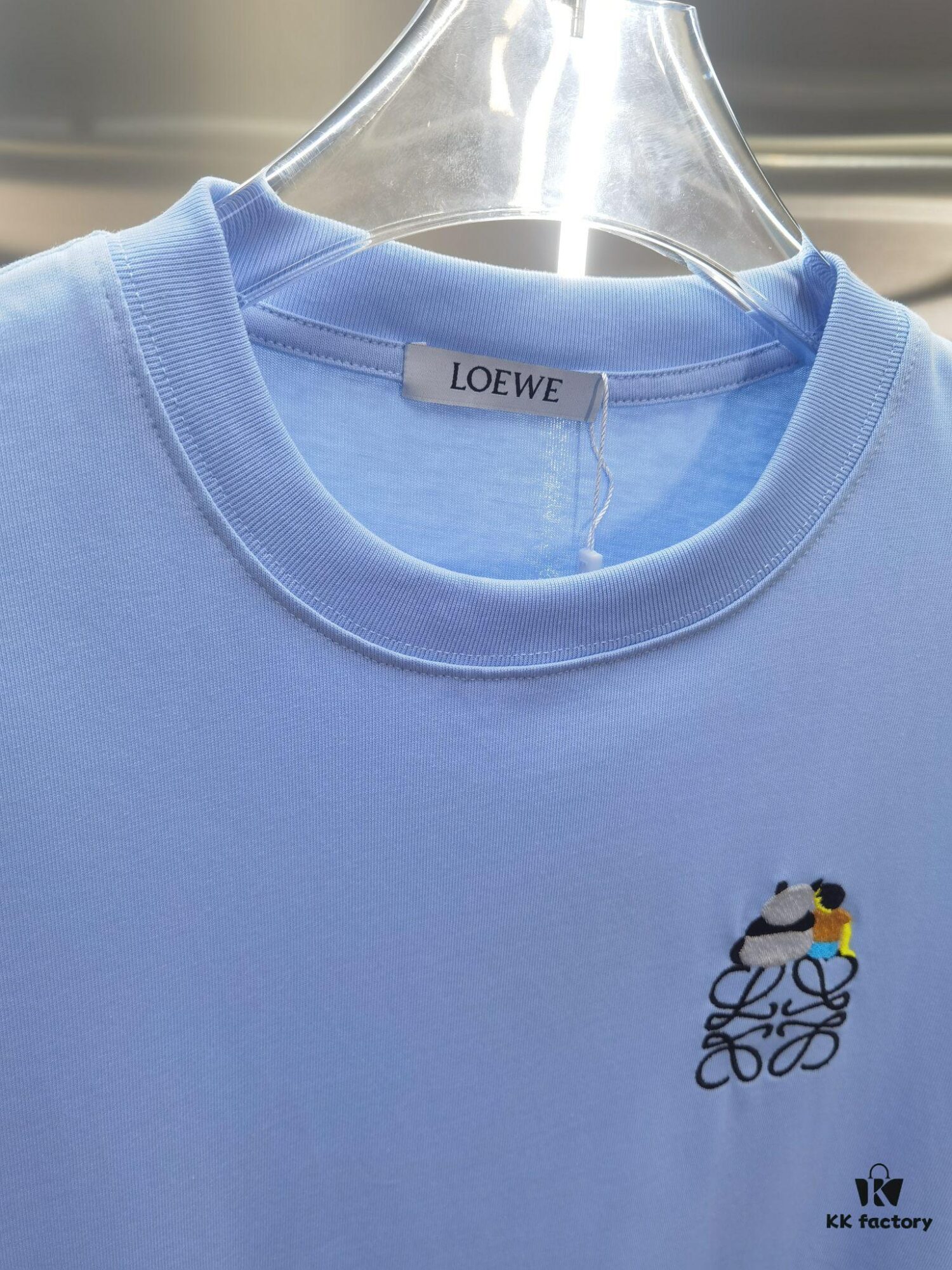 Loewe Embroidered Short Sleeve T-Shirt (Premium Version, Distinct from Standard Stock)