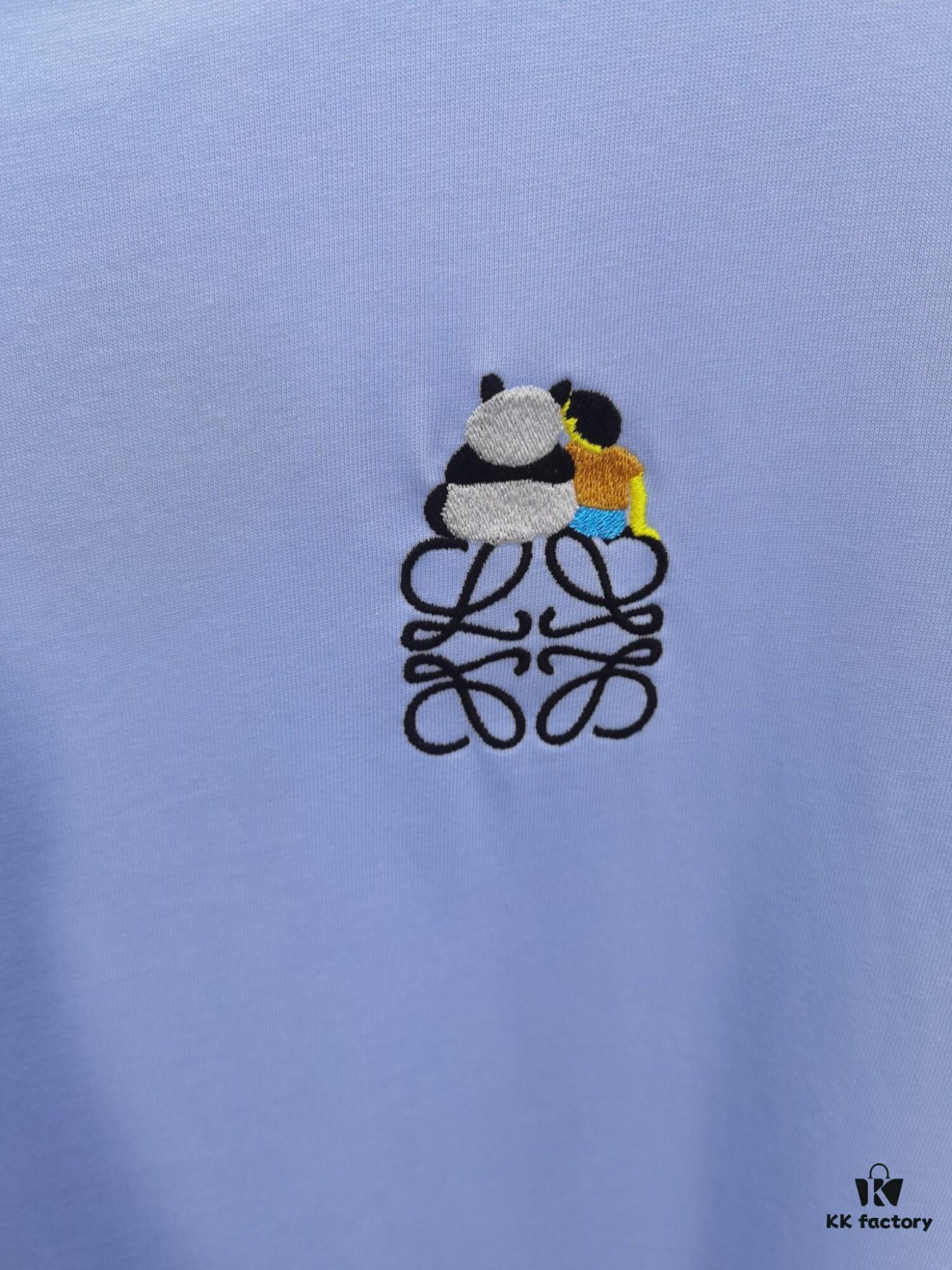 Loewe Embroidered Short Sleeve T-Shirt (Premium Version, Distinct from Standard Stock)