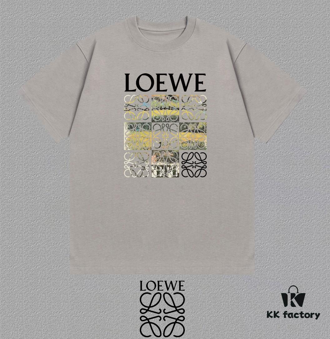 LOE Loewe 25SS Master-Designed Brand New Printed Round-Neck Short-Sleeve T-Shirt