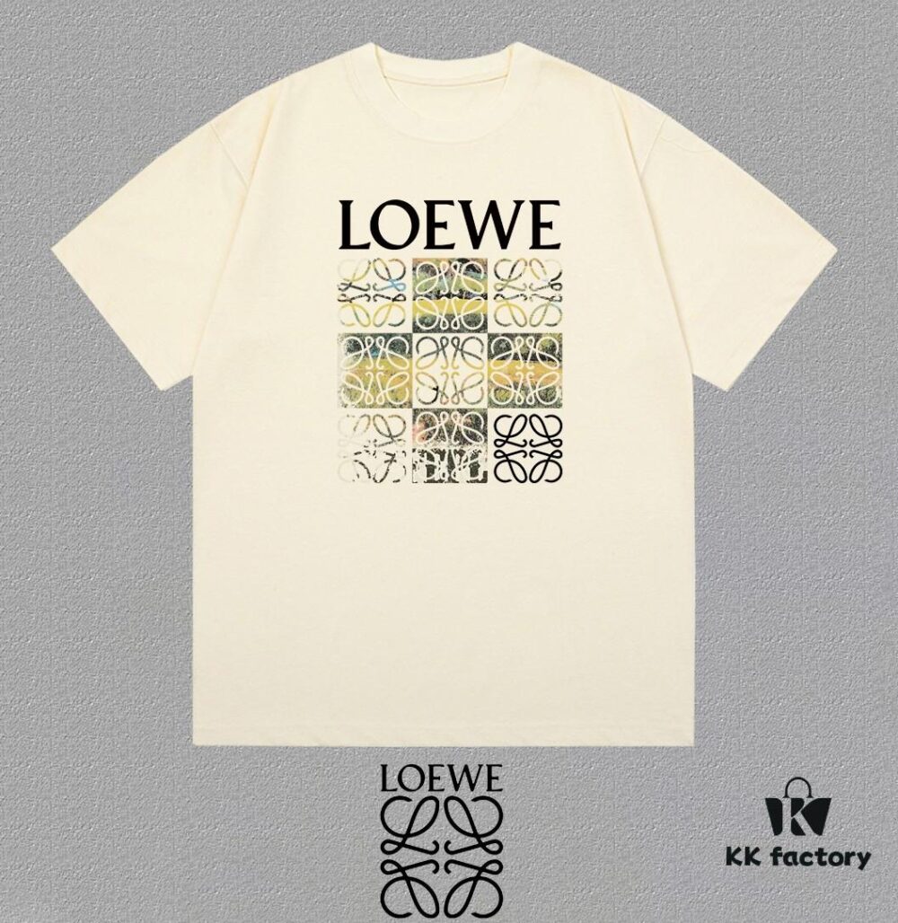 LOE Loewe 25SS Master-Designed Brand New Printed Round-Neck Short-Sleeve T-Shirt