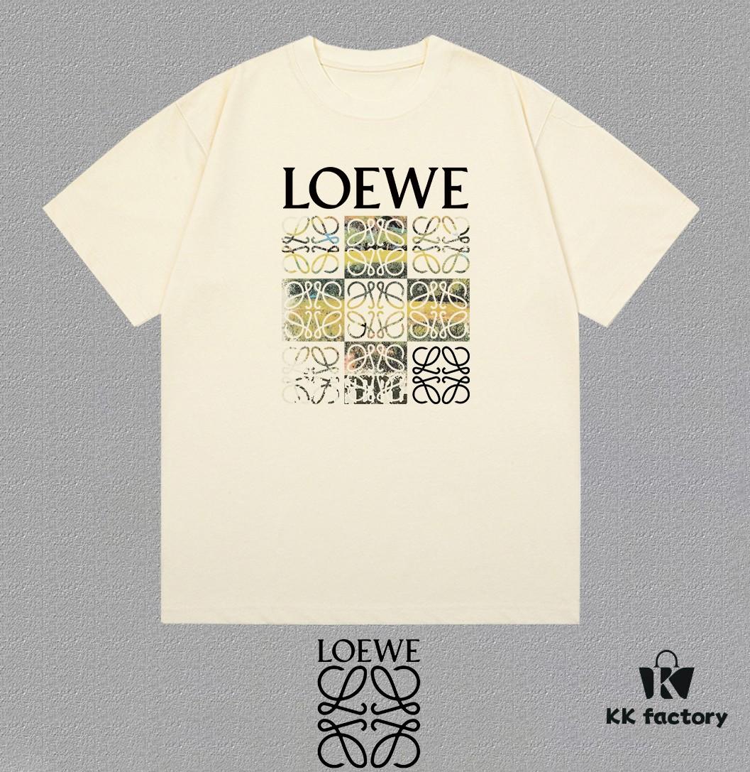 LOE Loewe 25SS Master-Designed Brand New Printed Round-Neck Short-Sleeve T-Shirt