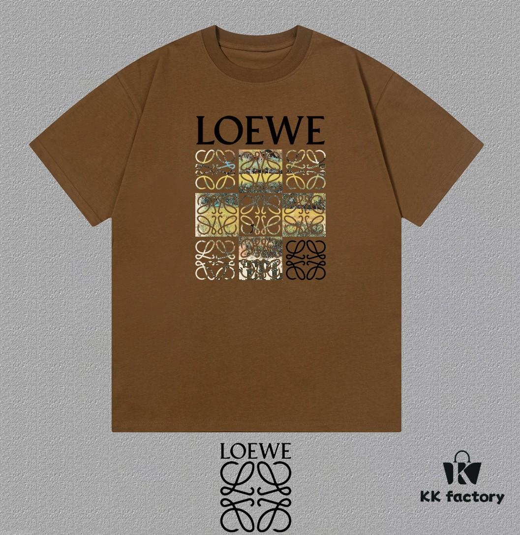 LOE Loewe 25SS Master-Designed Brand New Printed Round-Neck Short-Sleeve T-Shirt
