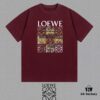 LOE Loewe 25SS Master-Designed Brand New Printed Round-Neck Short-Sleeve T-Shirt, Spring and Summer Latest Collection, OS Drop-Shoulder Fit, 300g Full Cotton, Stylish and Unique, Extremely Versatile and Attractive, Suitable for Both Men and Women, Must-Have Item, Complete with Hang Tag, Neck Label, and Wash Label
