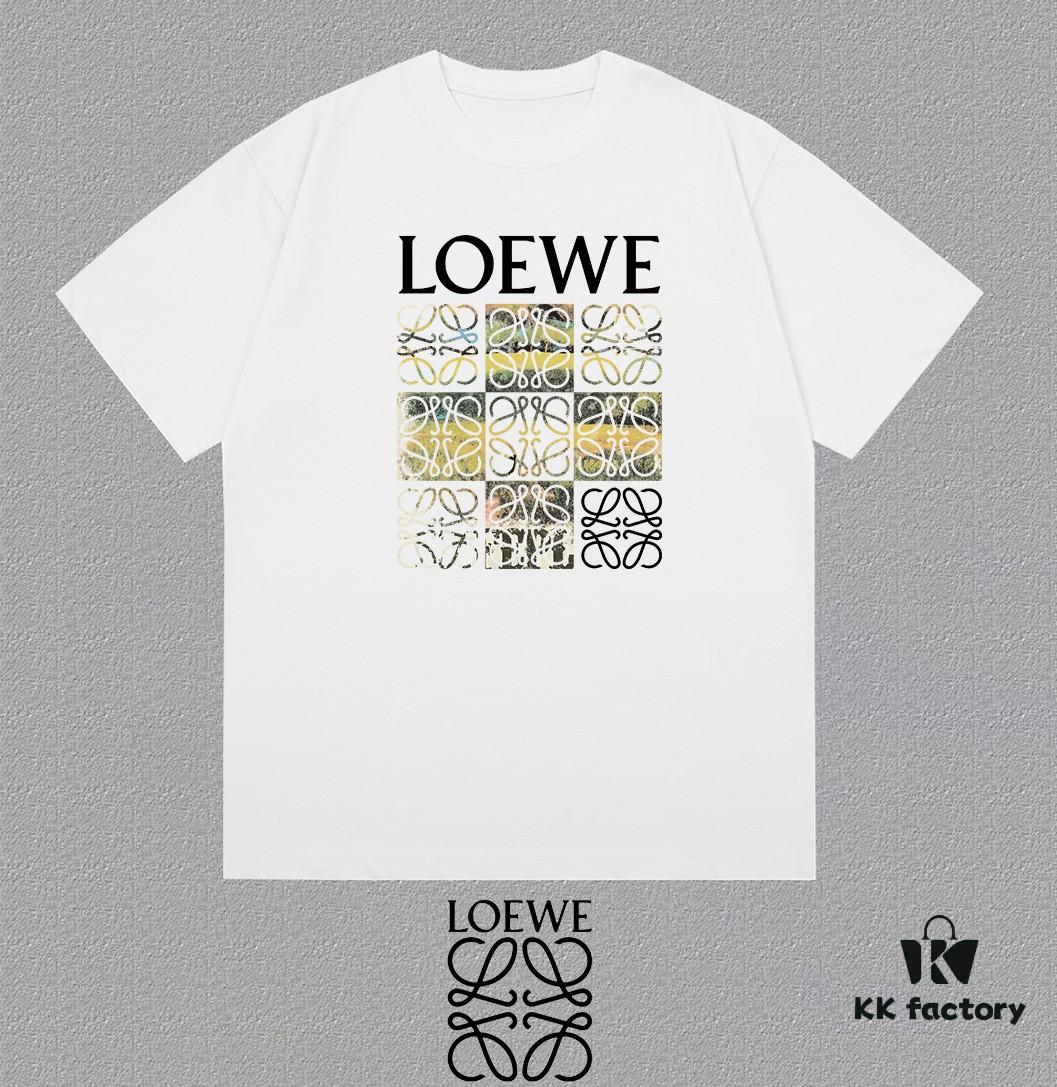 LOE Loewe 25SS Master-Designed Brand New Printed Round-Neck Short-Sleeve T-Shirt
