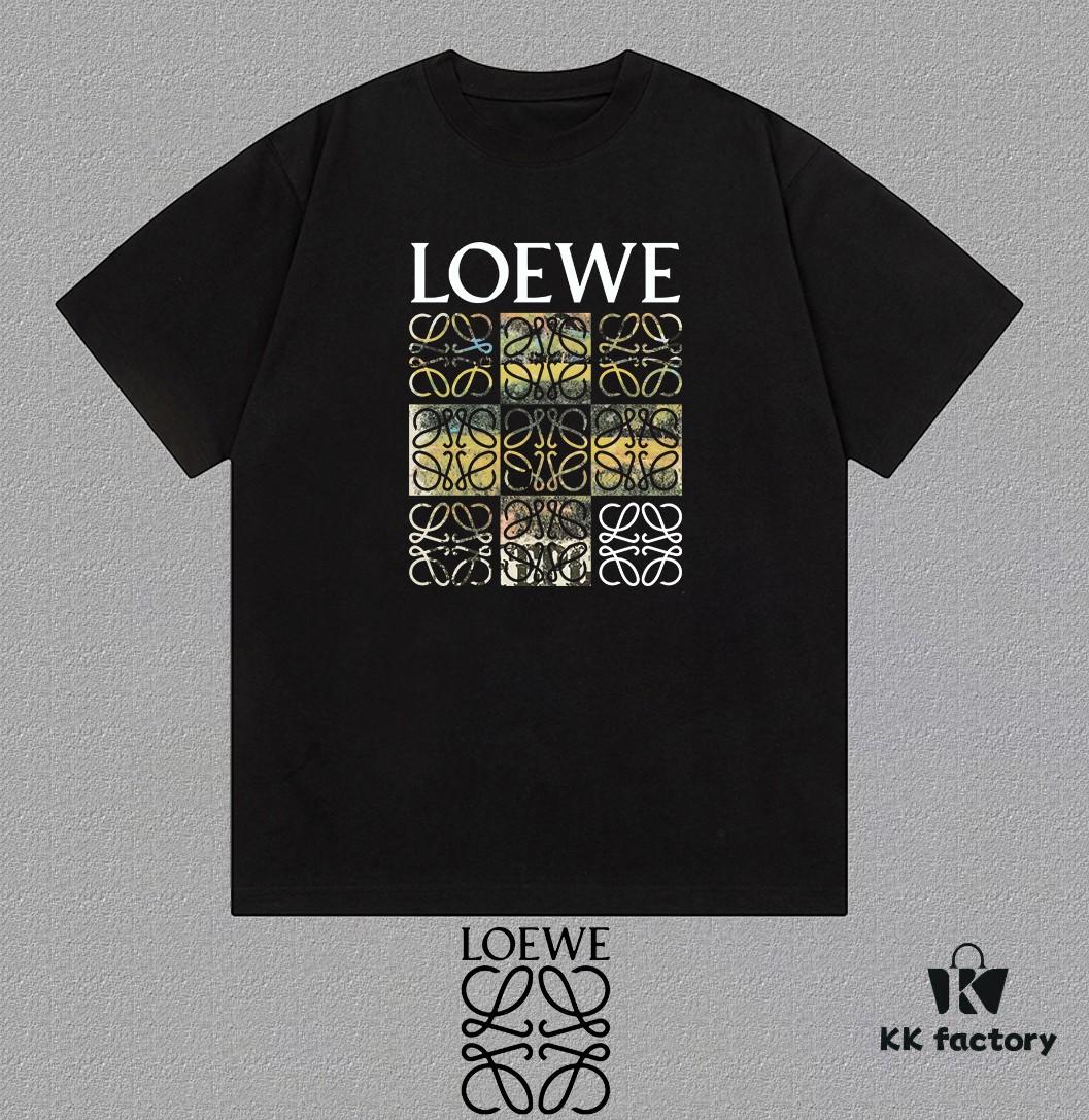 LOE Loewe 25SS Master-Designed Brand New Printed Round-Neck Short-Sleeve T-Shirt