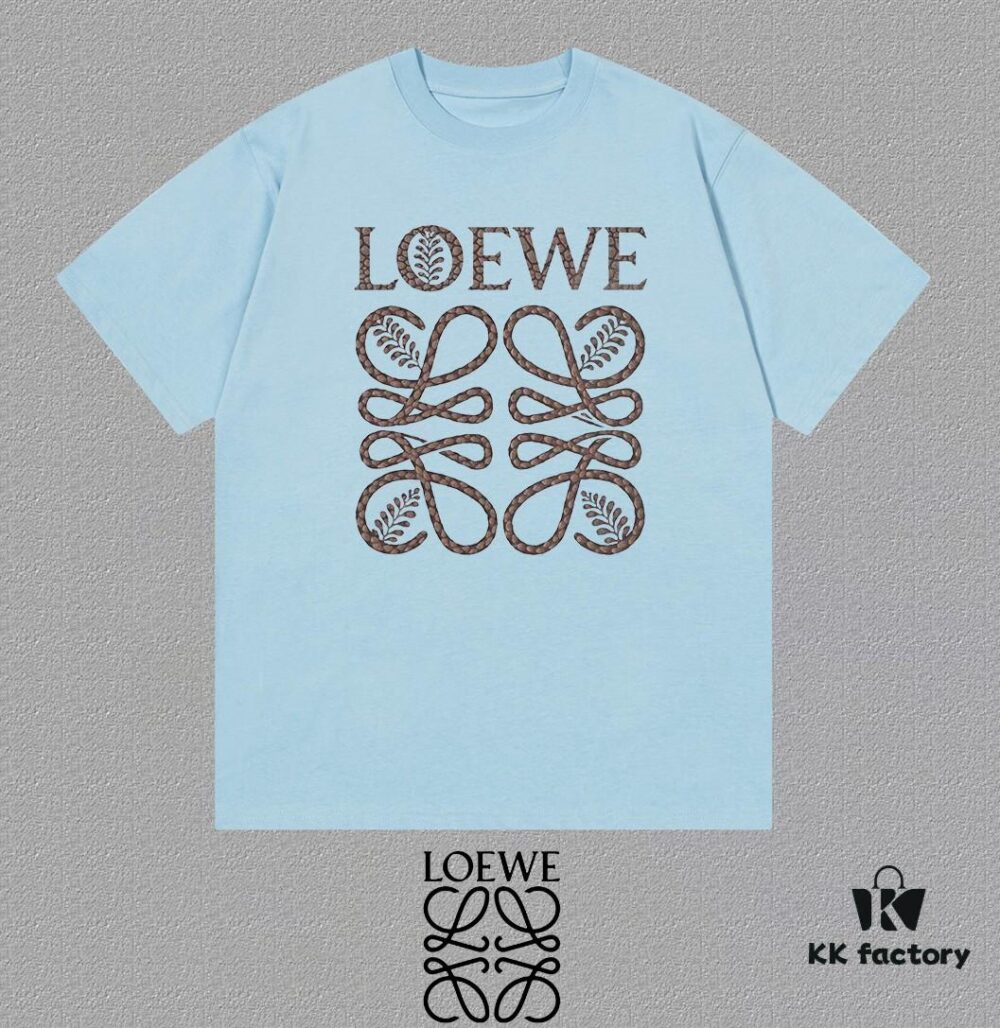 LOE Loewe 25SS Master-Designed Brand New Printed Round-Neck Short-Sleeve T-Shirt