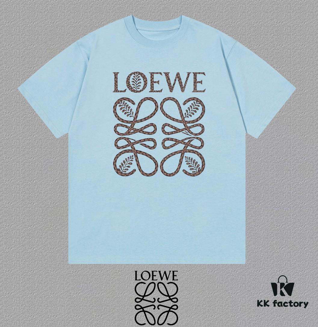 LOE Loewe 25SS Master-Designed Brand New Printed Round-Neck Short-Sleeve T-Shirt