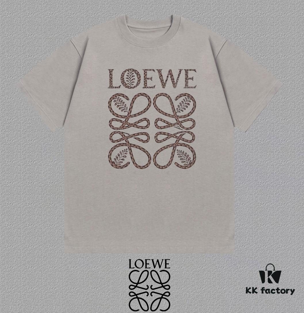LOE Loewe 25SS Master-Designed Brand New Printed Round-Neck Short-Sleeve T-Shirt