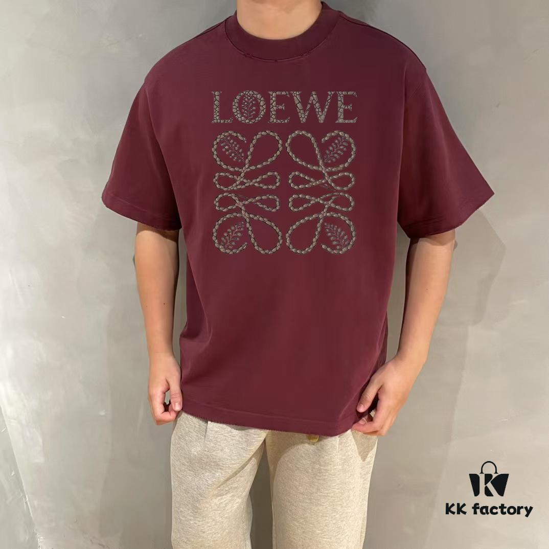 LOE Loewe 25SS Master-Designed Brand New Printed Round-Neck Short-Sleeve T-Shirt