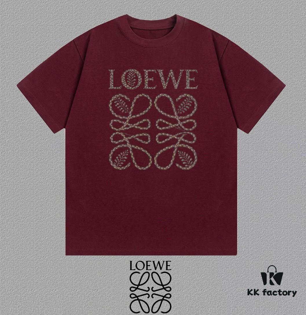 LOE Loewe 25SS Master-Designed Brand New Printed Round-Neck Short-Sleeve T-Shirt