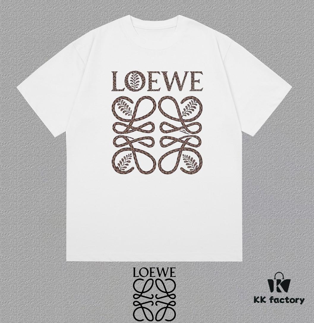 LOE Loewe 25SS Master-Designed Brand New Printed Round-Neck Short-Sleeve T-Shirt