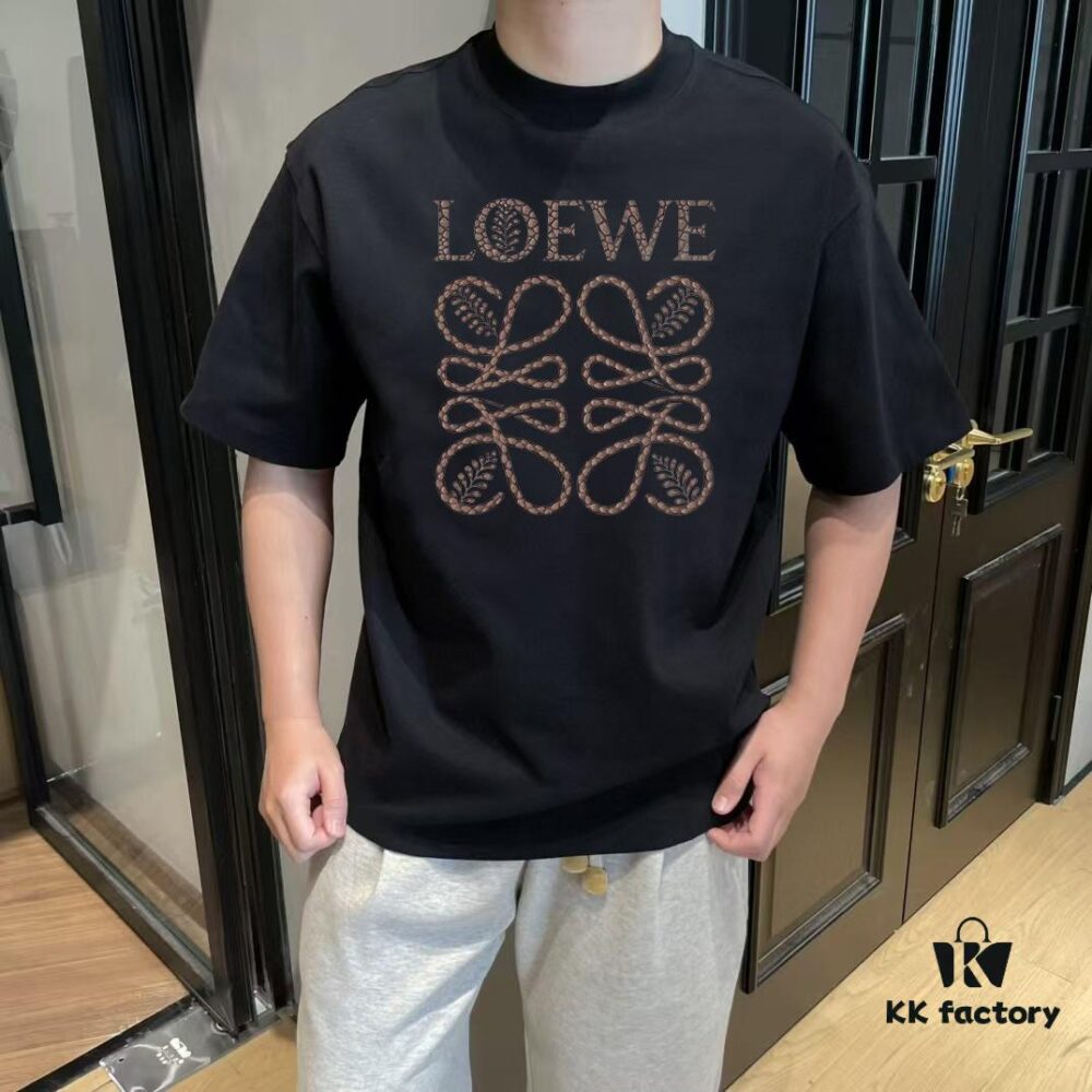 LOE Loewe 25SS Master-Designed New Arrival Printed Round-Neck Short-Sleeve T-Shirt