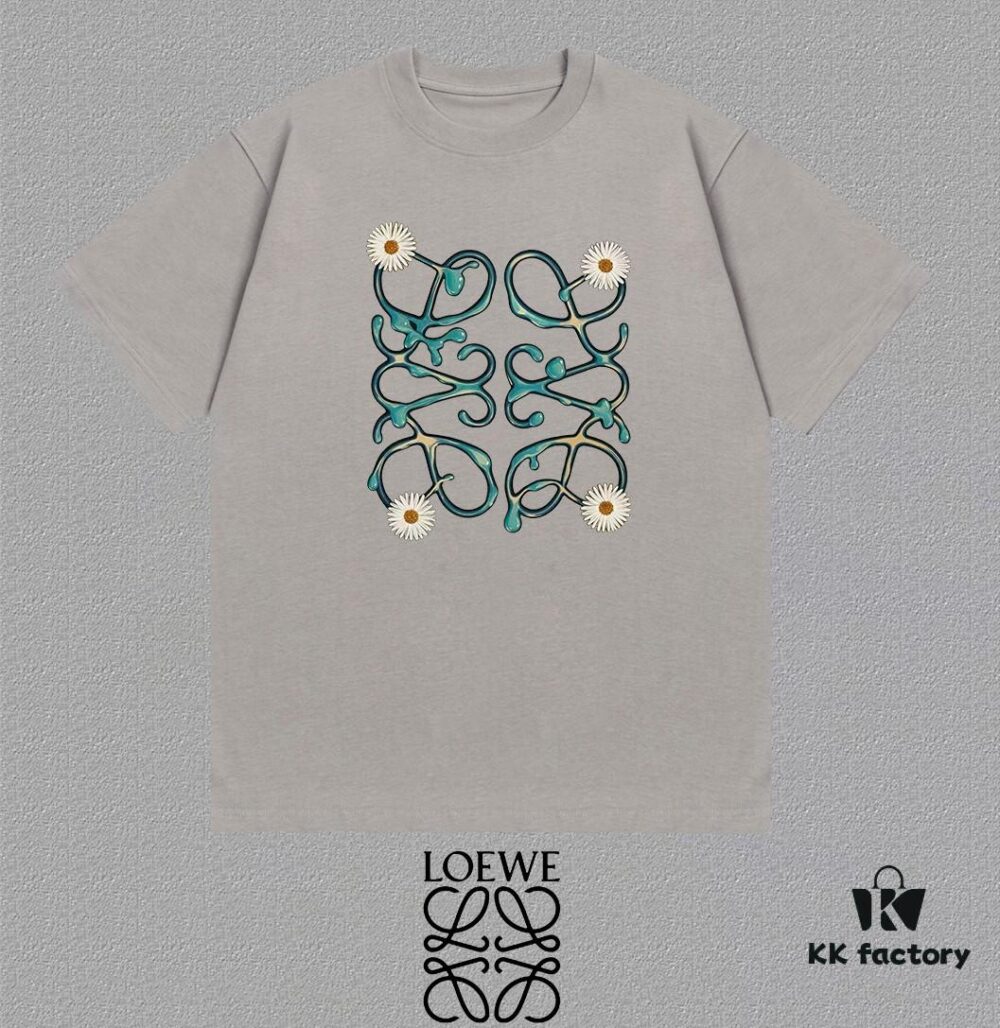 LOE Loewe 25SS Master-Designed Brand New Printed Round-Neck Short-Sleeve T-Shirt