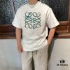 LOE Loewe 25SS Master-Designed Branded Printed Round-Neck Short-Sleeve T-Shirt, Spring/Summer New Arrival, OS Drop-Shoulder Fit, 300g Pure Cotton, Stylish and Unique, Extremely Versatile