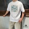 LOE Loewe 25SS Master-Designed Branded Printed Round-Neck Short-Sleeve T-Shirt, Spring/Summer New Arrival, OS Drop-Shoulder Fit, 300g Pure Cotton, Stylish and Unique, Extremely Versatile