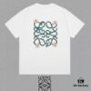 LOE Loewe 25SS Master-Designed Branded Printed Round-Neck Short-Sleeve T-Shirt, Spring/Summer New Arrival, OS Drop-Shoulder Fit, 300g Pure Cotton, Stylish and Unique, Extremely Versatile
