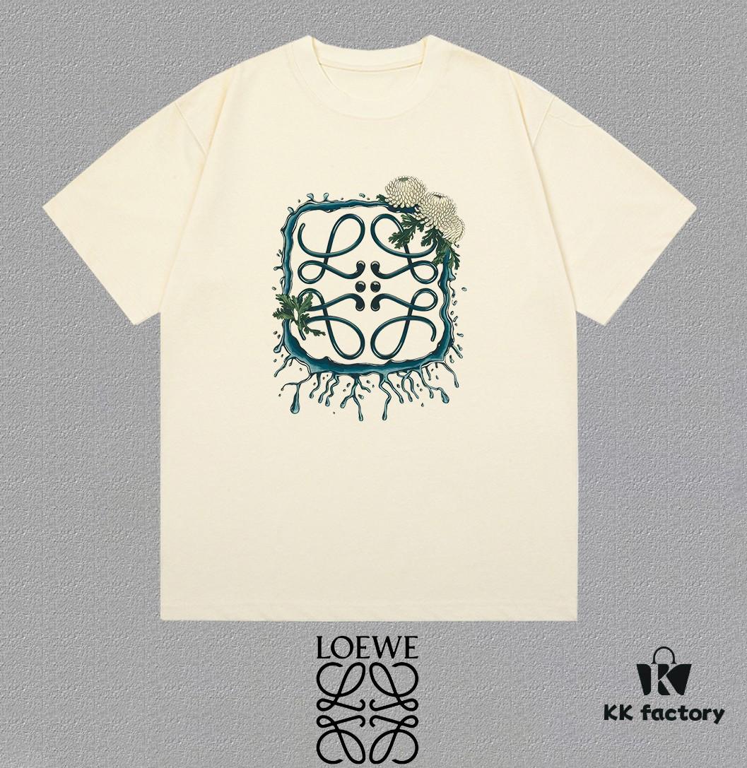 LOE Loewe 25SS Master-Designed New Arrival Printed Round-Neck Short-Sleeve T-Shirt