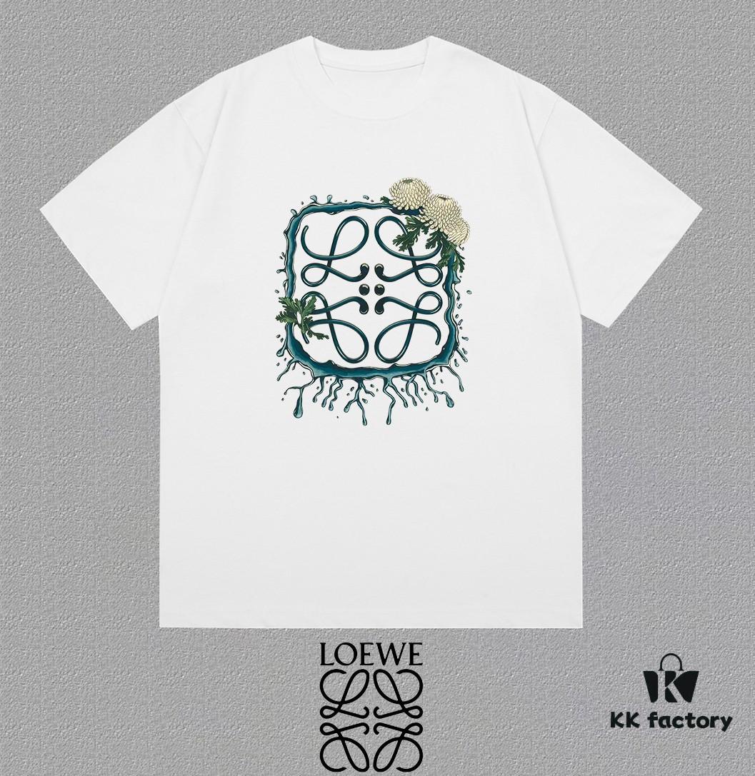 LOE Loewe 25SS Master-Designed New Arrival Printed Round-Neck Short-Sleeve T-Shirt