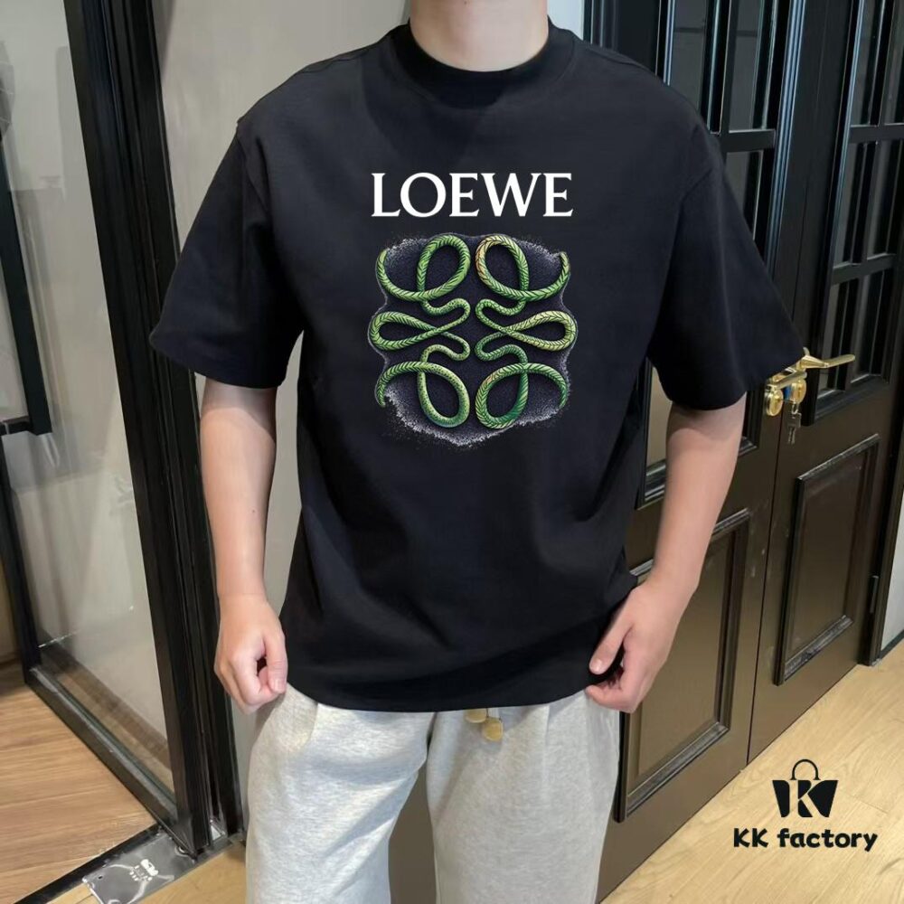 LOE Loewe 25SS Master-Designed Brand New Printed Round-Neck Short-Sleeve T-Shirt