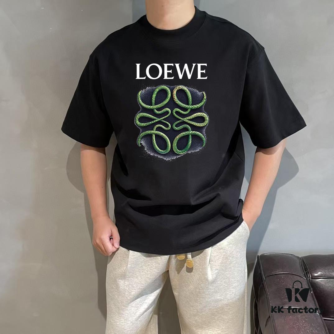 LOE Loewe 25SS Master-Designed Brand New Printed Round-Neck Short-Sleeve T-Shirt