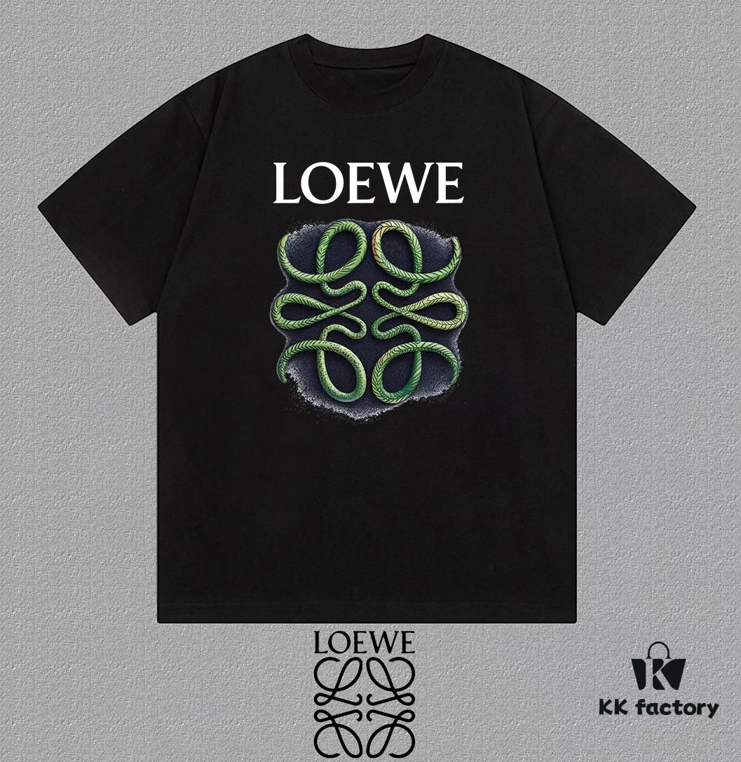 LOE Loewe 25SS Master-Designed Brand New Printed Round-Neck Short-Sleeve T-Shirt