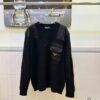 Prada Logo Triangle Long-Sleeve Crewneck Sweater