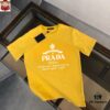 PRADA Men's Casual Short-Sleeve T-Shirt, 2025 Spring/Summer New Arrival, Premium Logo Design, Imported Silk-Cotton Fabric, Stylish and Versatile for All Occasions