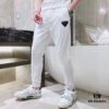 PRADA Men's High-Quality Double-Mercerized Cotton Summer Suit Set, Imported Premium Fabric, Stylish and Versatile Design