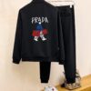 PRADA (Blessing for the Plus-Size) New Arrival 2025 Hooded Cardigan Set – Premium Authentic Design, Made with 100% Natural High-Quality Roman Cotton, Exquisite Hardware, Elegant and Comfortable Fit