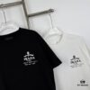 New PRADA 25SS Printed Short Sleeve T-Shirt with Metallic Back Logo