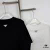 New PRADA 25SS Printed Short Sleeve T-Shirt with Metallic Back Logo