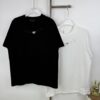 New PRADA 25SS Metal Print Short Sleeve T-Shirt, Spring and Summer Latest Collection, OS Drop-Shoulder Style, Fashionable and Unique Design, Extremely Versatile and Stylish, Unisex Wear, Must-Have Item