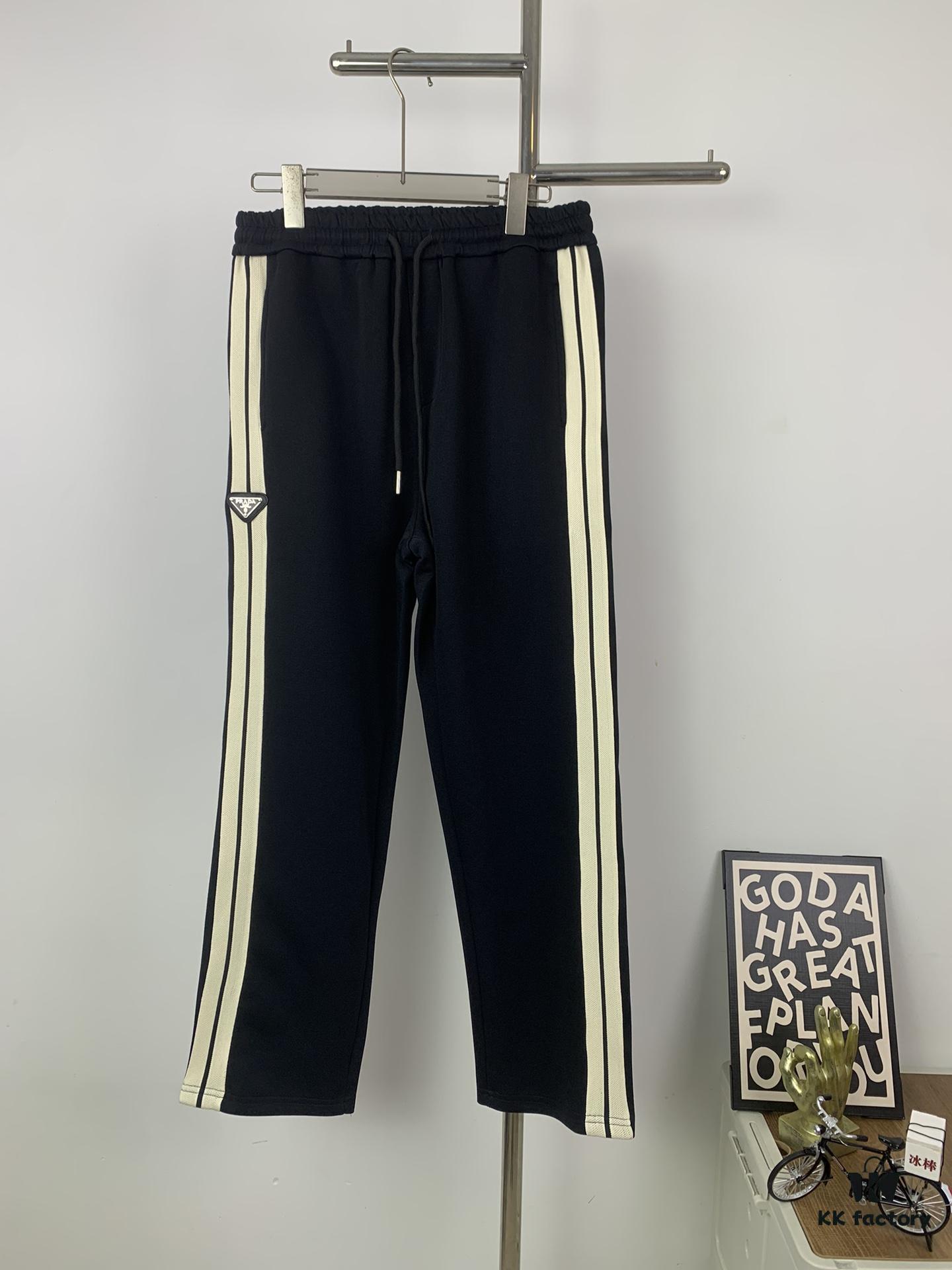 New Prada Triangle Logo Straight Sweatpants, PRADA Official Website ZP Synchronized New Arrival Sweatpants