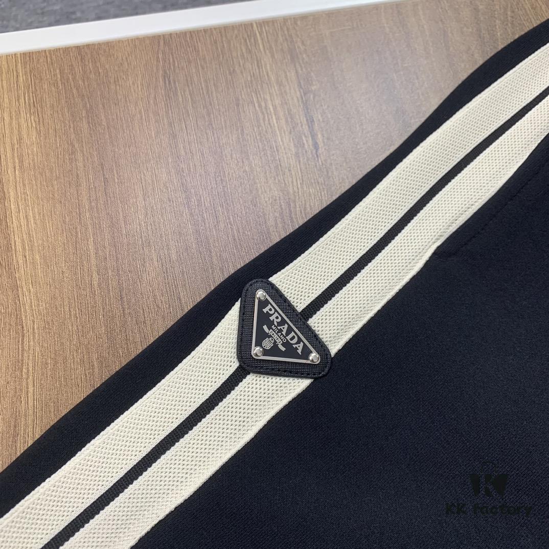 New Prada Triangle Logo Straight Sweatpants, PRADA Official Website ZP Synchronized New Arrival Sweatpants