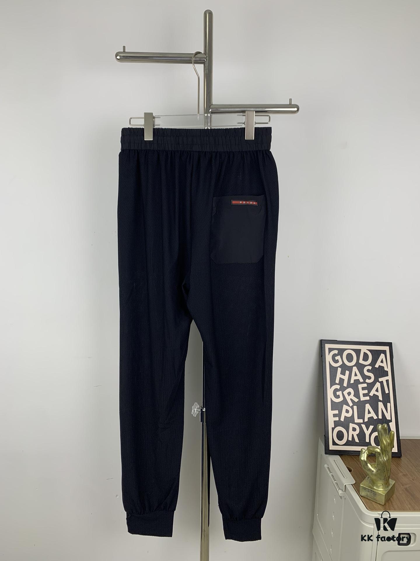 New PRADA 23SS Men's and Women's Lightweight Breathable Quick-Dry Casual Trousers