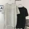 New Prada Striped Classic Logo Short Sleeve T-Shirt