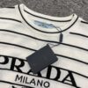 New Prada Striped Classic Logo Short Sleeve T-Shirt