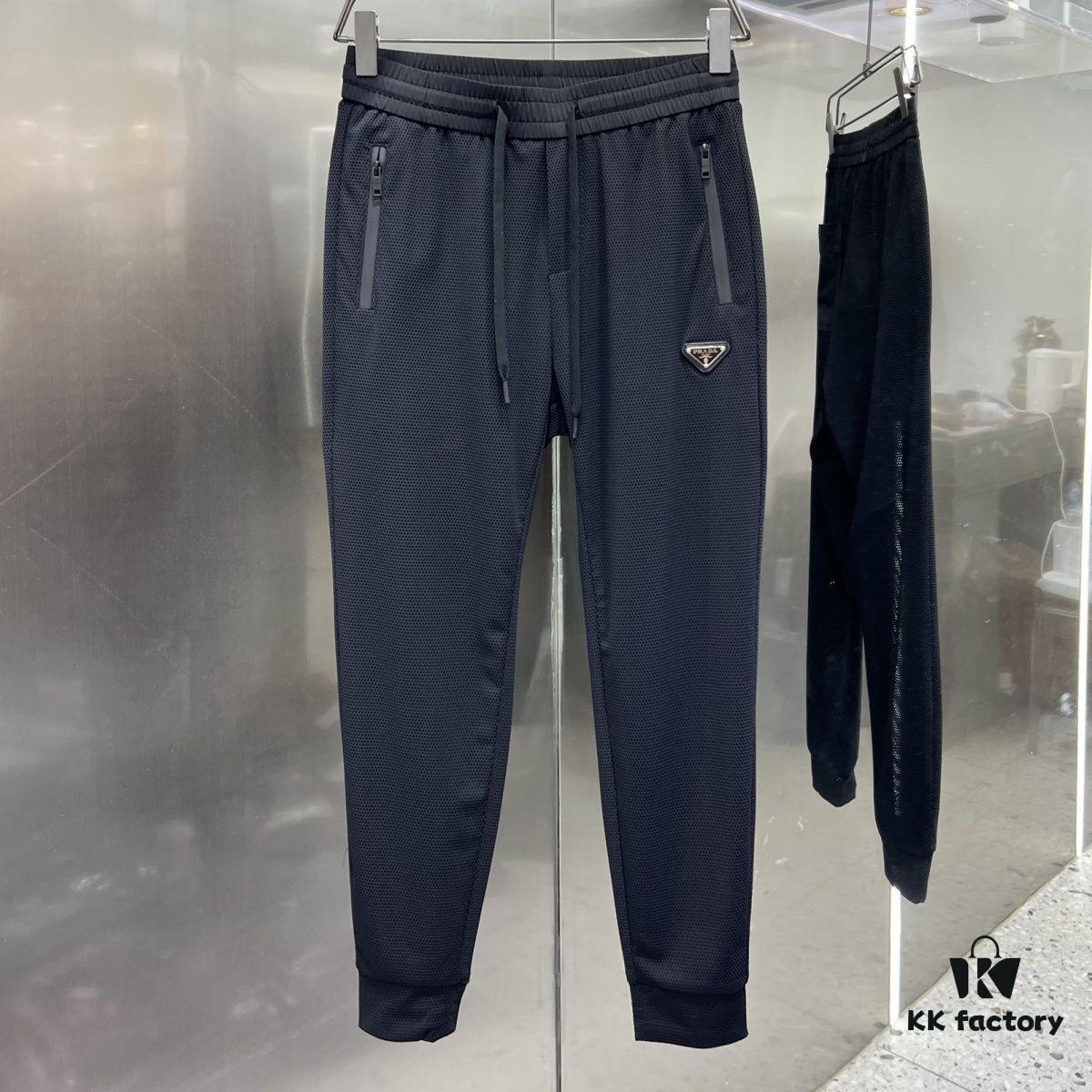 New PRADA 23SS Men's and Women's Summer Casual Pants, Ultra-Lightweight Quick-Dry Breathable Trousers