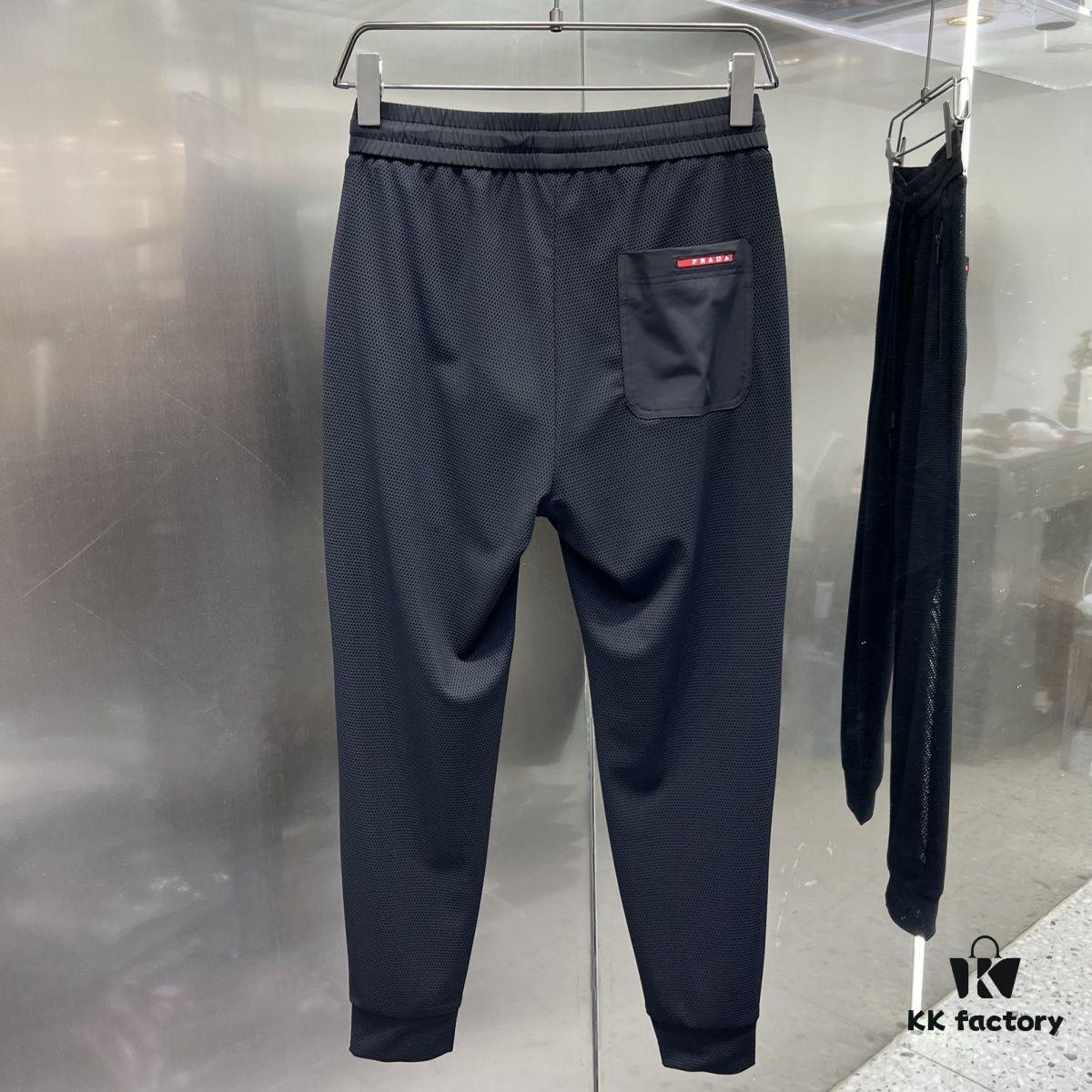 New PRADA 23SS Men's and Women's Summer Casual Pants, Ultra-Lightweight Quick-Dry Breathable Trousers