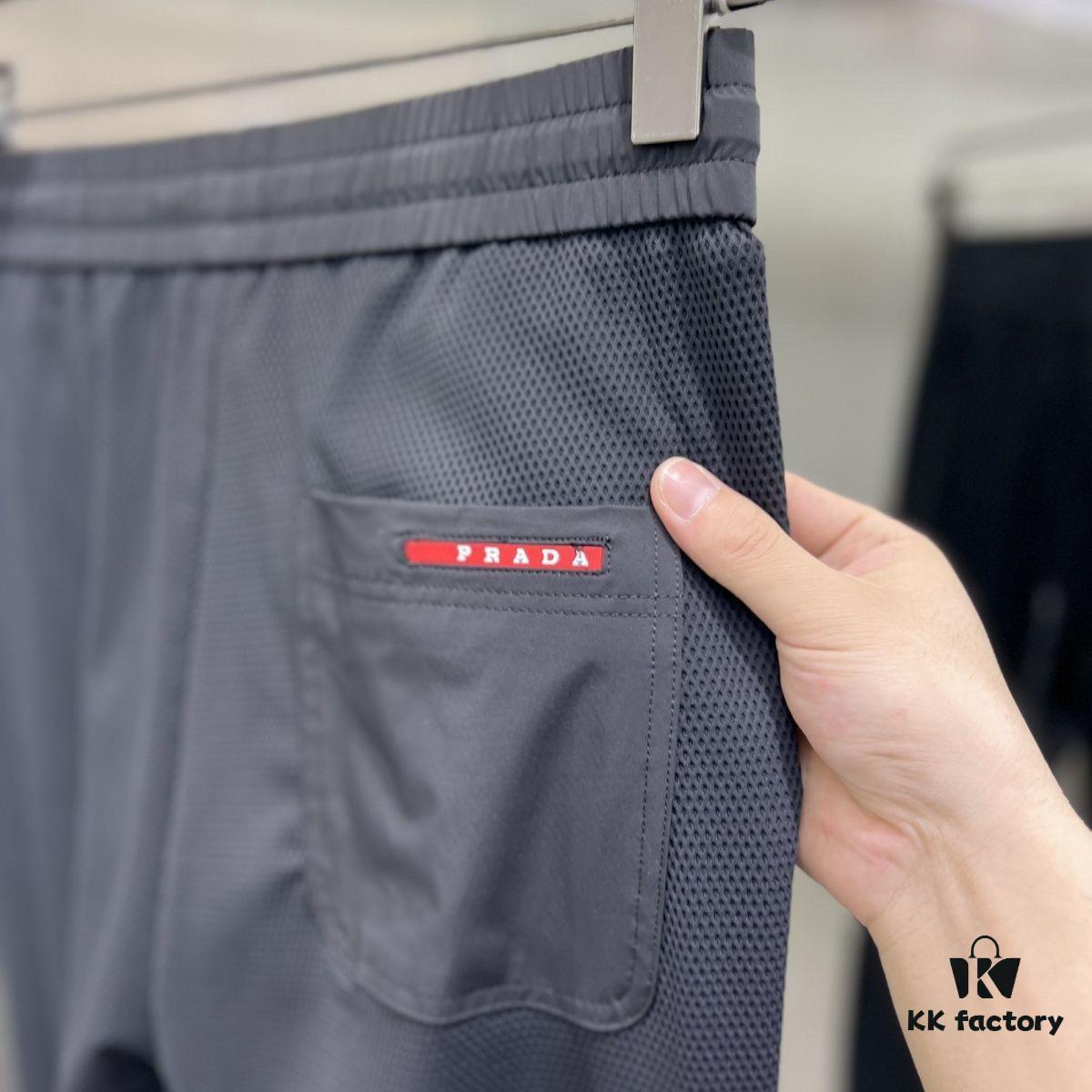 New PRADA 23SS Men's and Women's Summer Casual Pants, Ultra-Lightweight Quick-Dry Breathable Trousers